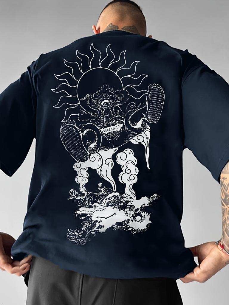 ONE PIECE Animation Derivatives Luffy Printed Short Sleeve T-Shirt Men's and Women's 2025 Summer Fashion Casual Cotton Clothes