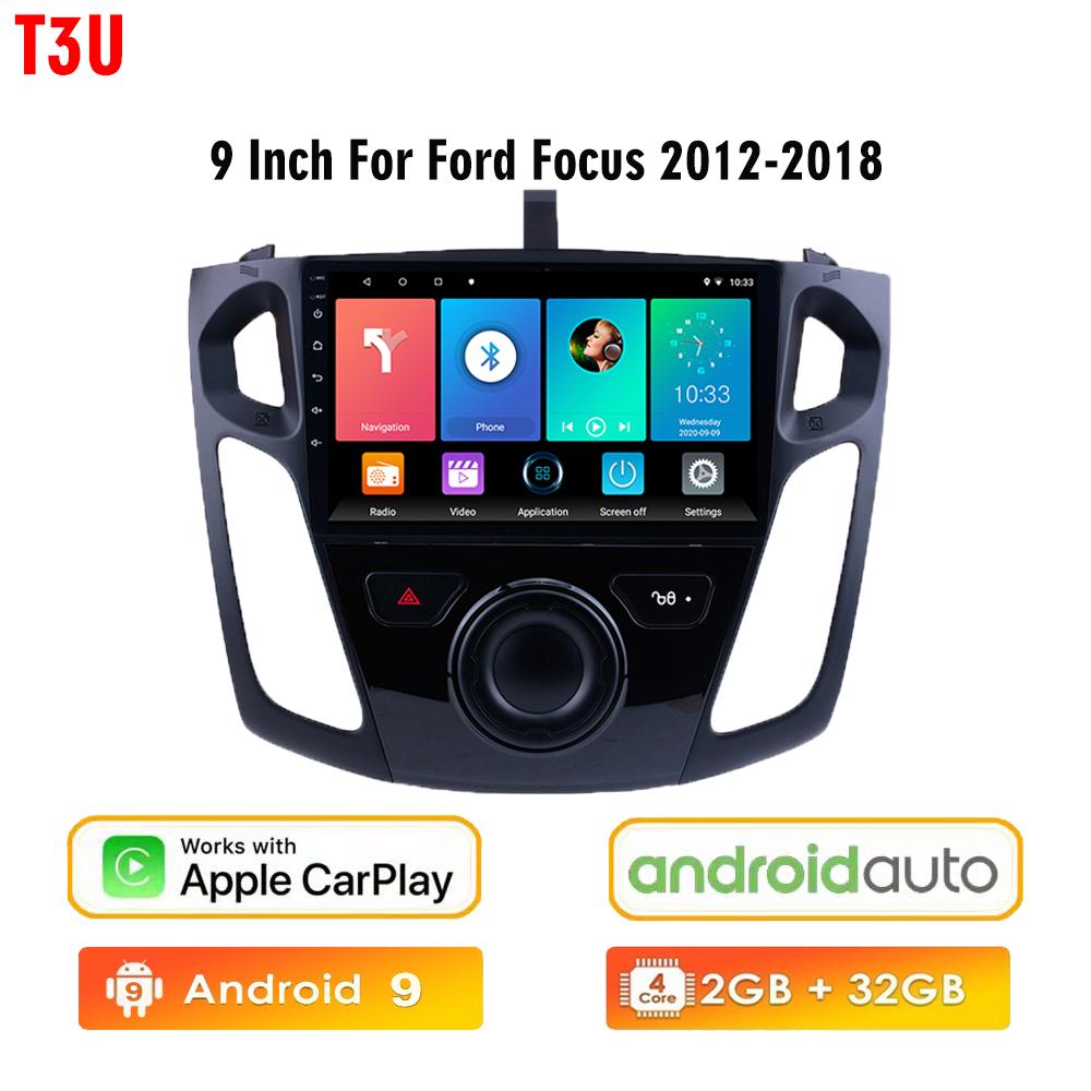 icreative Беспроводной CarPlay Android автомобильный радио мультимедийный видеоплеер для Ford Focus 2012-2018 Android авто стерео навигация 2 Din