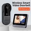 Беспроводной видеодомофон 2.4G WiFi, ночное видение HD, 4.3-дюймовый IPS-экран, водонепроницаемая камера дверного звонка, безопасность умного дома, видео от
