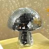 Whimsical Mushroom Disco Ball Decoration with Reflective Surface for Retro Indoor and Party Decor