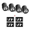 Car Interior Epoxy Logo Sticker Metal Wheel Tire Valve Cover For Volkswagen GTI Golf R Passat CC Lavida Sagitar Scirocco Tiguan
