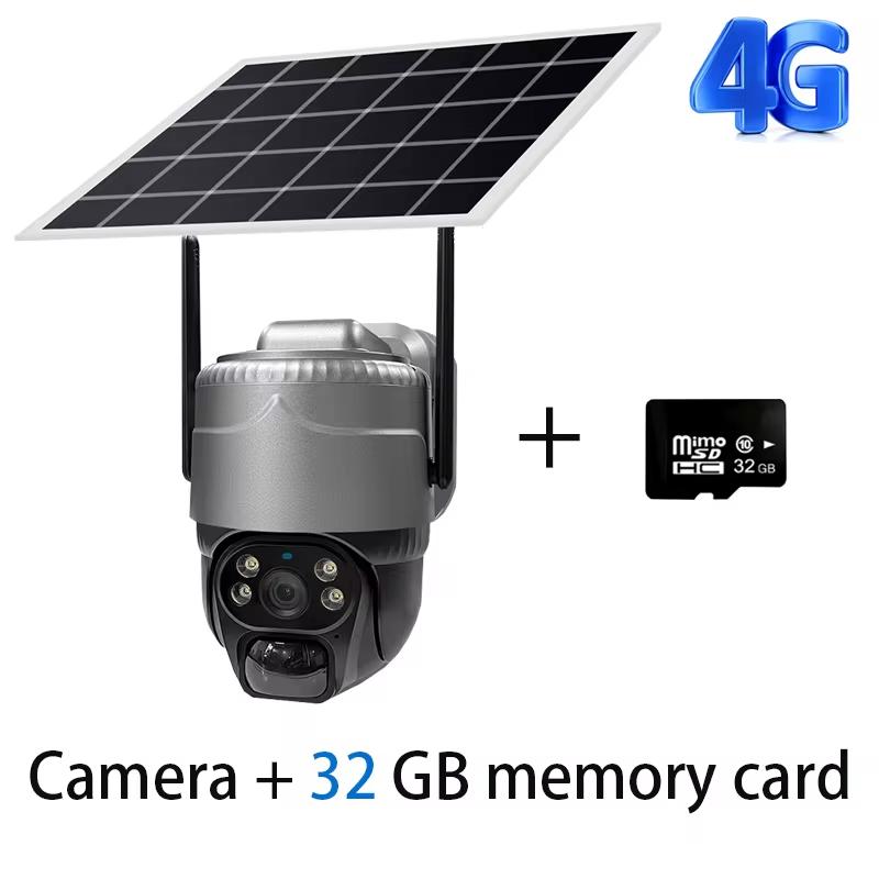 Новая 5-мегапиксельная HD-камера на солнечных батареях 4G/WIFI для улицы 4G Sim со встроенным аккумулятором телекамера PTZ автоматическое отслеживание домашняя охранная камера видеонаблюдения