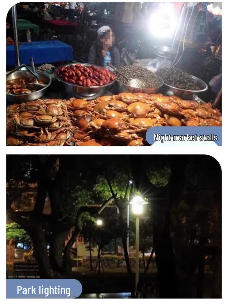 Сверхяркий портативный светодиодный светильник для торговой палатки с клипсой-подставкой для использования на открытом воздухе