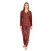 Замшевый женский пижамный комплект в клетку квадратной длины на пуговицах