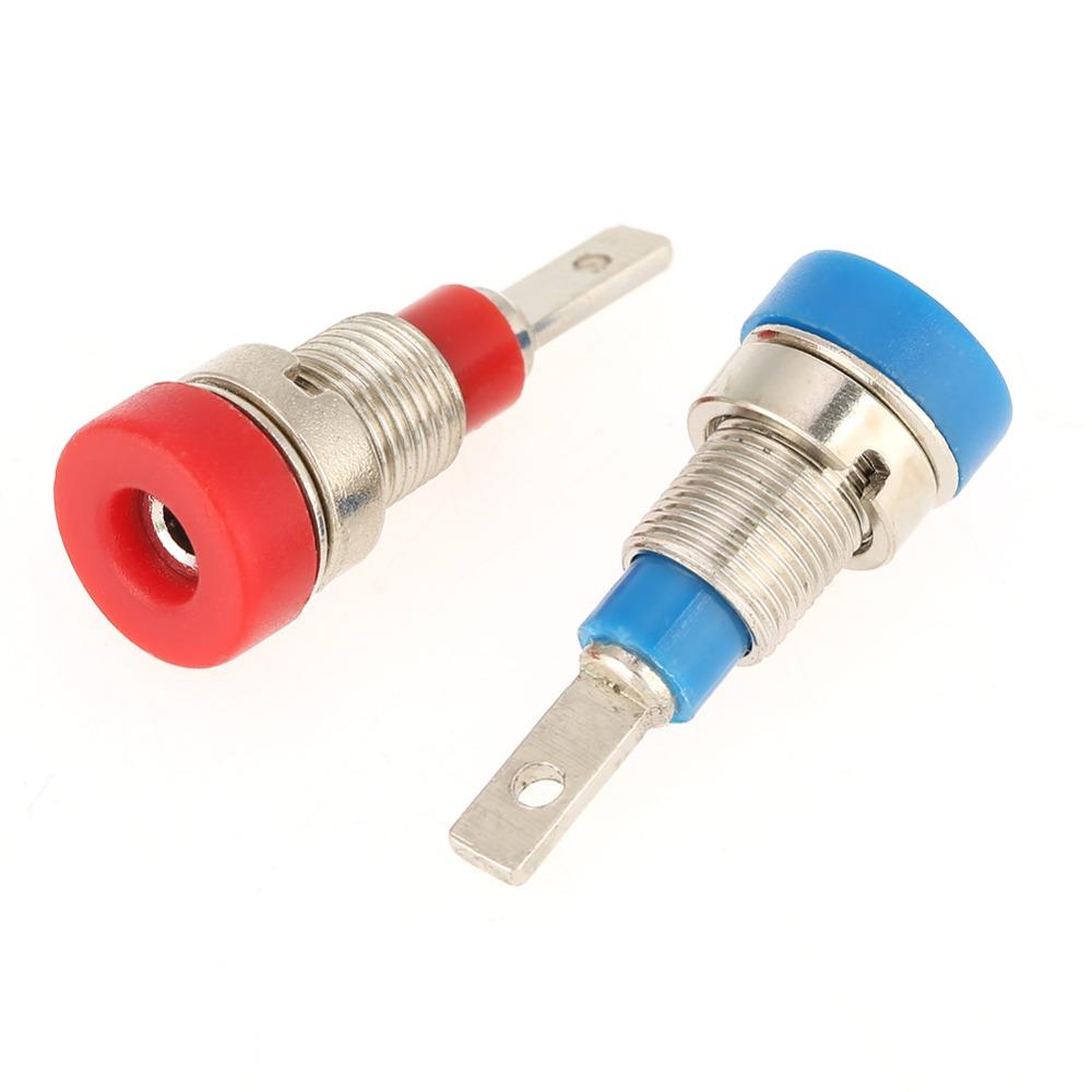 5 Pcs Copper Banana Socket 2 mm Panel Mount Socket Chassis Mount Binding Posts Test Equipment