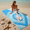 proof beach towel with a Sanrio Cinnamoroll1 pattern - soft,absorbent,quick-drying,machine washable - perfect for swimming,camping,bathing