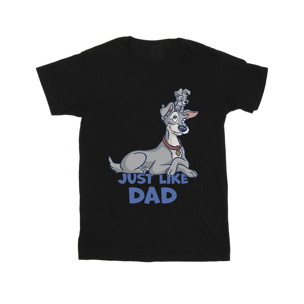 Disney Mens Lady And The Tramp Just Like Dad T-Shirt