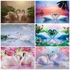 5D DIY Diamond Painting Animal Swan Rhinestone Art Picture Full Round Diamond Embroidery Rhinestone Mosaic Decoration Kit