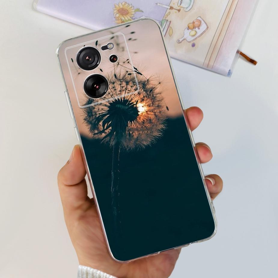 Чехол для Xiaomi 13T Pro Роскошная окрашенная задняя крышка Прозрачный силиконовый чехол для телефона Для Xiaomi Mi 13T Pro 13TPro Мягкие чехлы Сумки 6.67''