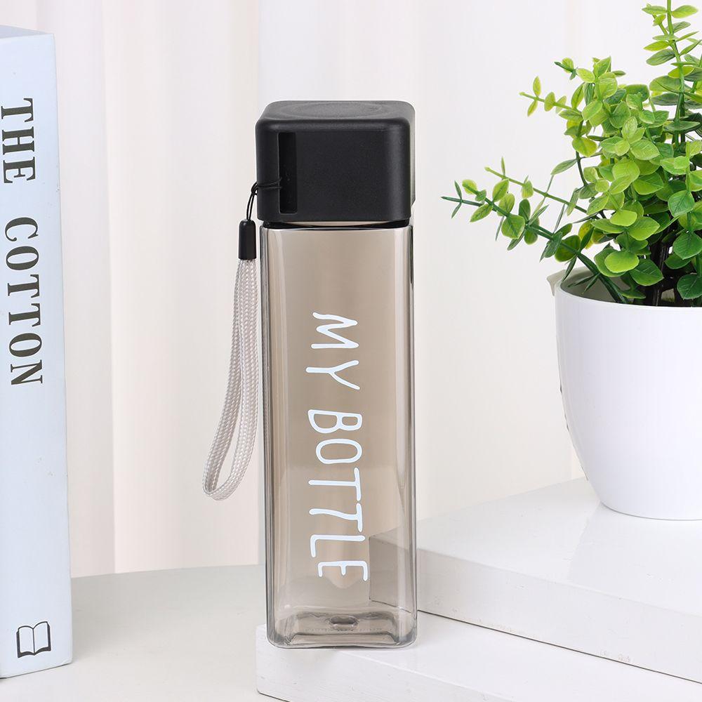 500ML Men Women Plastic Large Capacity Square Sports Water Bottle Coffee Juice Cup Drinking Cup