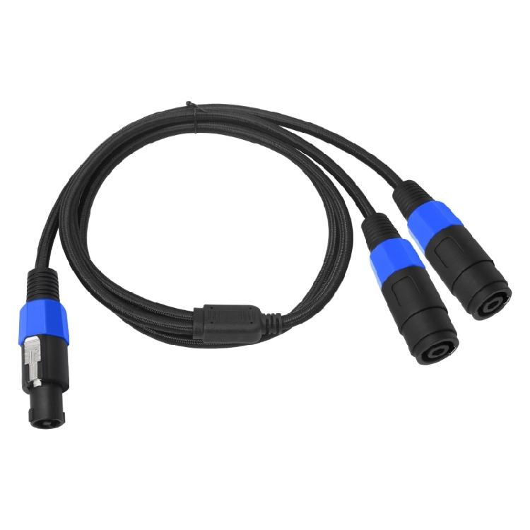 Speaker Cable 1 Male to 2 Female Speak on Splitter Cable Professional Sound Cord Speaker Cable Wire with Twist Lock