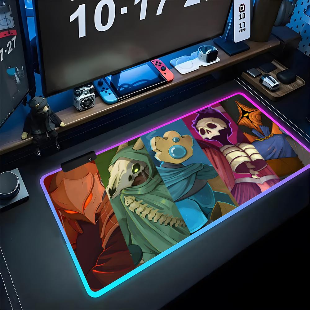 Коврик для мыши Slay The Spire Игровой Светящийся светодиодный коврик для мыши Игровой стол RGB Deskmat Клавиатура ПК Коврик для мыши