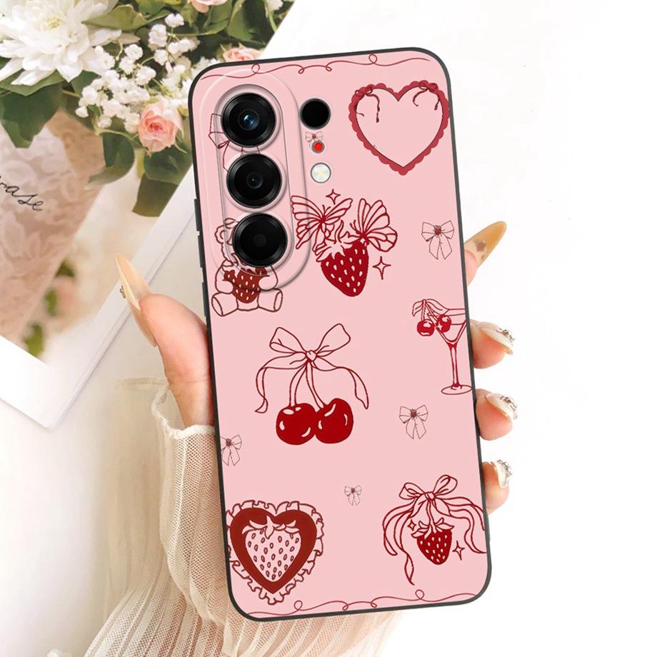 Чехол для телефона Tecno Camon 50 4G CN5 Цветочный Ромашка Эстетика Лунная Ночь Бант Узор Funda Мягкий Матовый Силикон Задняя Крышка Canom50
