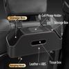 Car Organizer Box Multi-functional Leather Auto Tissue Box Storage Box Car Back Seat Phone Seat Paper Bag Hook Water Cup Holder