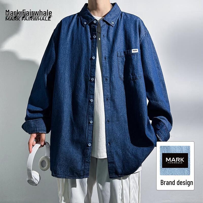 Mark Fairwhale Men's Casual Linen Blend Long Sleeve Shirt