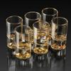 6pcs Set 50ml Luxury Golden Edged Wine Glass Set Thick Bottom Spirits Cup Creative Golden Mountain Shot Glass Brandy Liquor Mugs