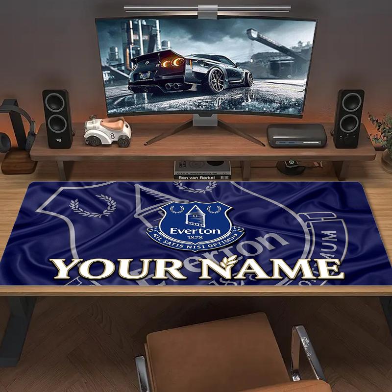 Custom Name Everton FC Mouse Pad Large Gaming Table Cushion Non-slip Laptop Tablet Big Mousepad XXL Mat Mini PC Playmat With Lock edge_XIA