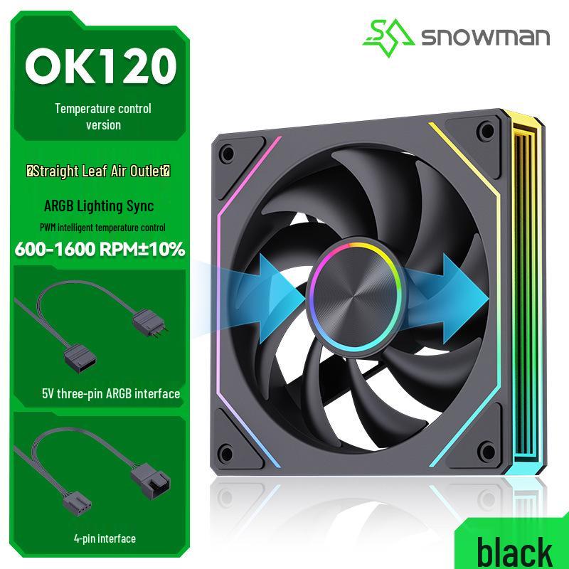 Вентилятор для корпуса Ice Man 12см ARGB PWM Бесшумный Prism 8pro