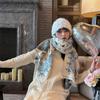 2024 Осень/Зима Новый Цвет Блок Имитация Кашемира Женская Шаль С Кисточками Утолщенный Теплый Двусторонний Жаккардовый Шерстяной Шарф