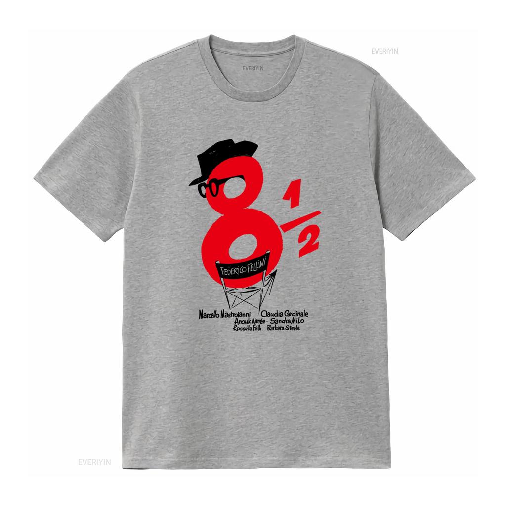 Vintage Federico Fellini 8 1 2 Movie Poster T Shirt For Unisex Retro Style Unique Design Available In Size Xxl Vintage Soft
