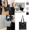 Elegant Luxurious Cotton Tote Bag For Women Large Capacity Available In Three Colors