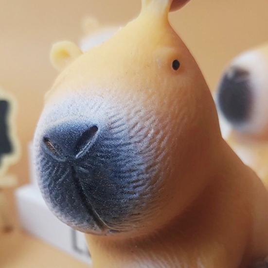 2 шт. игрушка-сдавливание капибары с медленным отскоком мягкая TPR снятие стресса тревожность портативная для детей подростков взрослых животных сдавливание сенсорная игрушка-непоседа