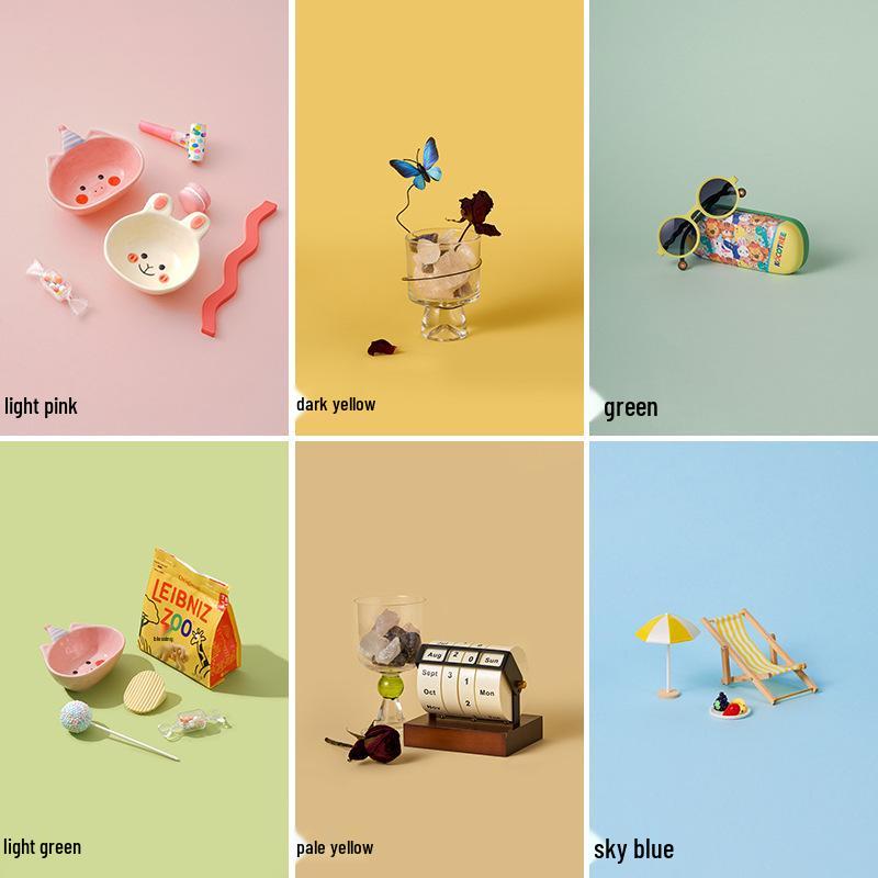 Фотофон из бумаги макаронных цветов - Белый, Синий, Красный, Серый, Зеленый, Розовый, Бежевый - Однотонная картонная основа