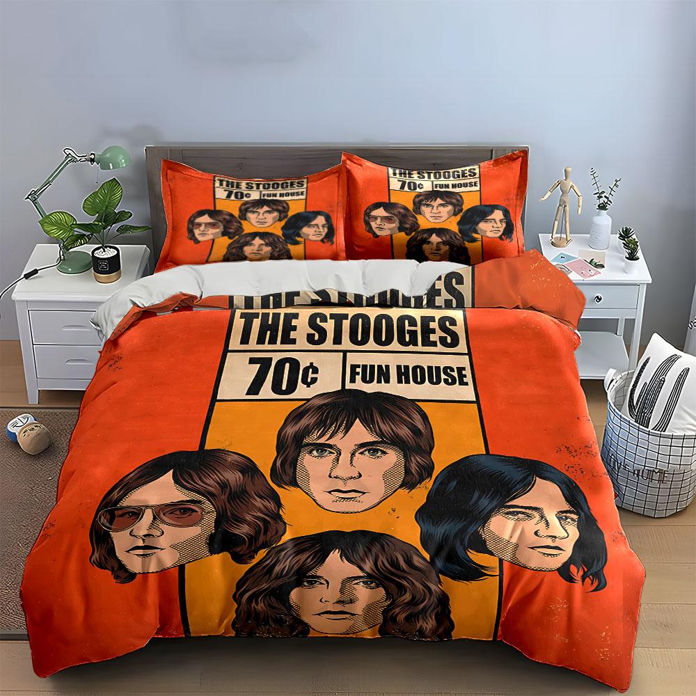 Pup in Orange Helmet Design Bedding Duvet Cover Set Duvet Cover Pillowcases (1*Duvet Cover 2*Pillowcases, without duvet insert)