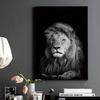 Black and White Modern Minimalist Animal Art Poster Lion Elephant Giraffe Canvas Painting Home Decor Wall Art