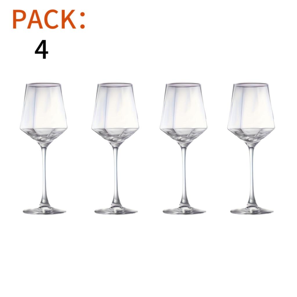 2/4 шт. Геометрические бокалы для вина 13,86 унций, бокал для шампанского, для виски, коктейлей, для бара, паба, клуба, ресторана и домашнего использования, посуда для напитков