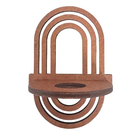 Настенный держатель для тилландсии, деревянная геометрическая подставка для тилландсии, деревенский настенный плантатор для декора дома, гостиной, спальни