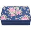 Pencil Case Rose Printed Multi Layer Zipper 252 Slots Portable Pen Holder Storage Pocket
