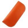 AIKA Genuine Leather Eyeglass Case with Sleeve [Tochigi Leather] (Hot Orange)