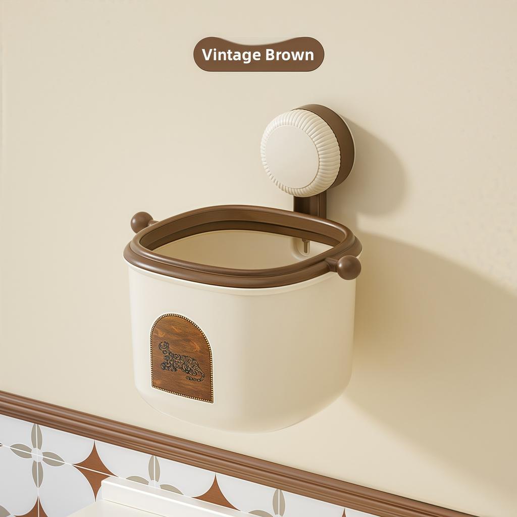 Антикварный стиль присоска ящик для хранения умывальника настенное мусорное ведро хранение полотенец для лица Аксессуары для ванной и кухни