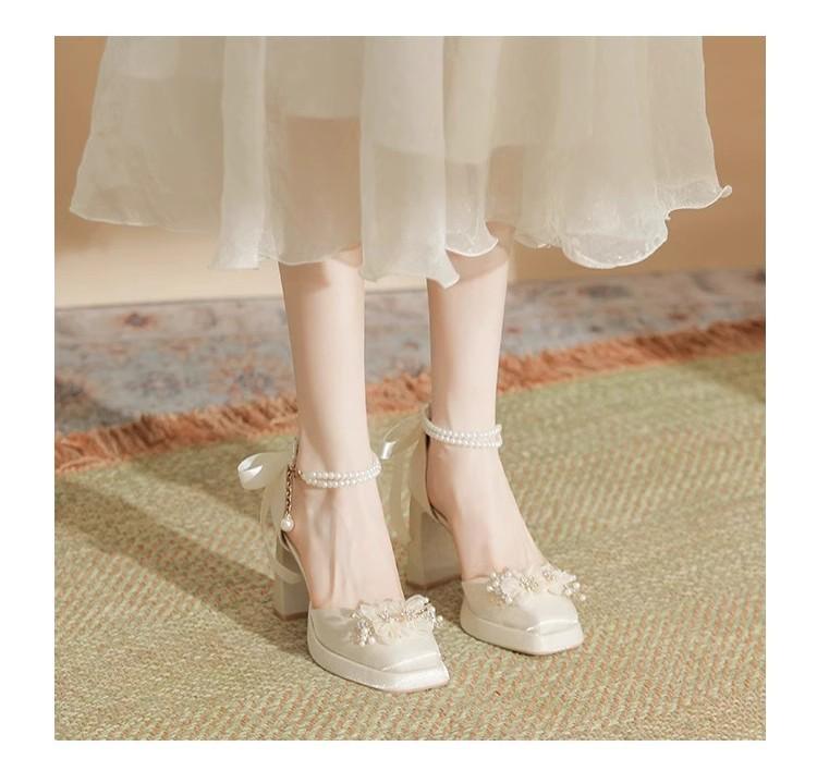 Модные Девочки Высокие Каблуки Детские Принцесса Сандалии Дамская Платформа Бант Кружево Мэри Джейн Лолита Туфли Женские Вечерние Высокие Каблуки Женские Туфли-Лодочки