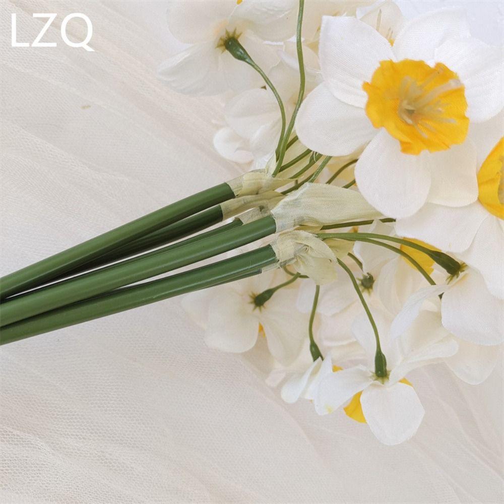 6PCS/Bundle Home Artificial Narcissus Flower New Decor Fake Flower Artificial Daffodils Bouquet