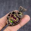 Мистический топаз Ручная работа Медная проволока Обертка Ювелирный кулон 2,21" R1C92