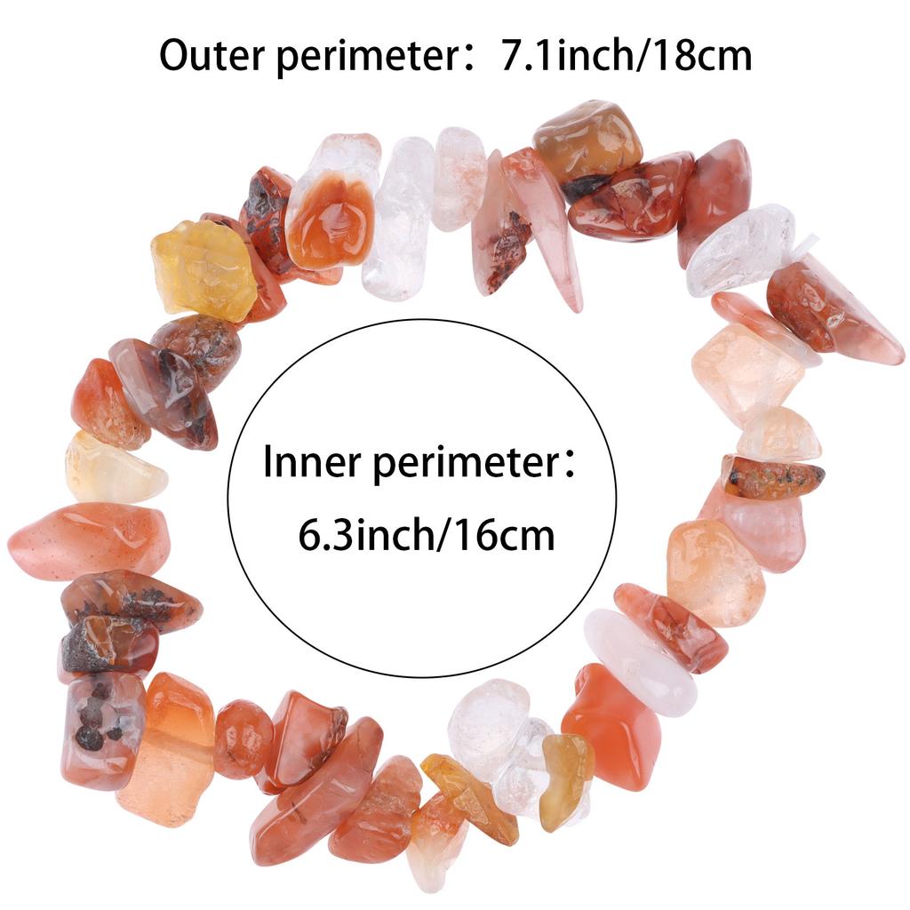 Набор из 15 браслетов с нерегулярными кристаллами