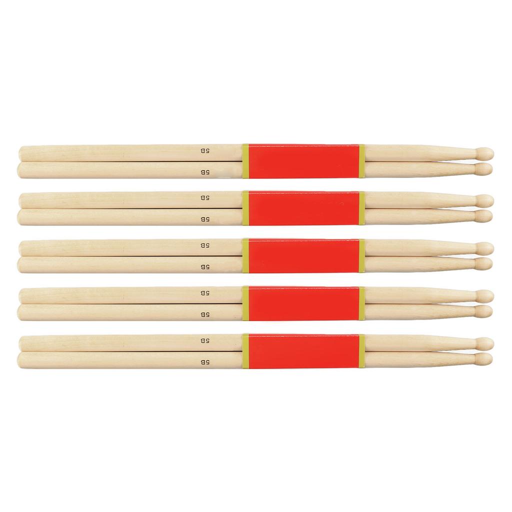 12 Pairs Maple Drum Stick 7A Wood Drumstick for Beginners Student Rock Band Percussion Accessories
