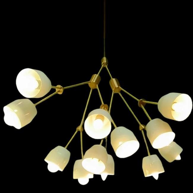 Fourchette Pendent Lamp Beautiful 12 Bowl Shades Artistic Illuminate Fixture Modern Home Sputnik Chandelier Light