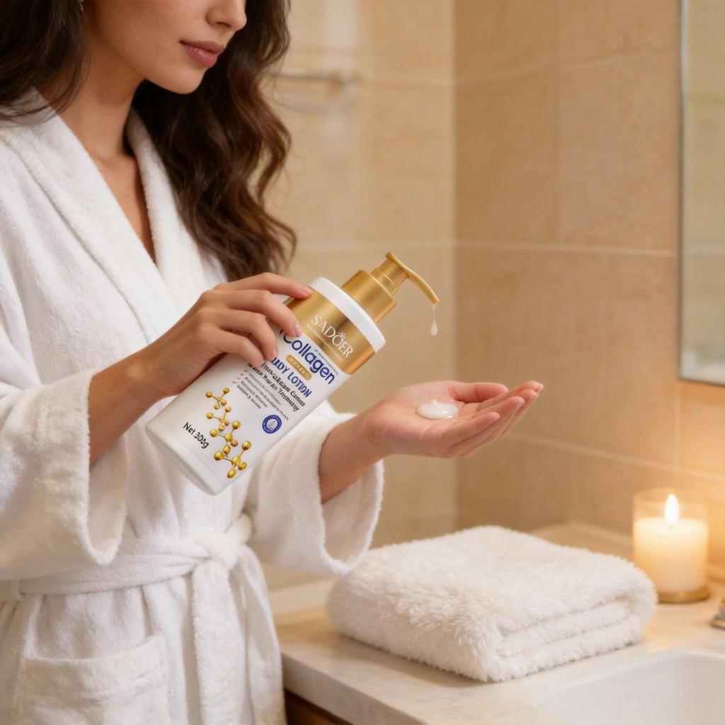 Sadoer Bone Collagen Anti Wrinkle Body Lotion With Moisturizing Glycerin For All Skin Types