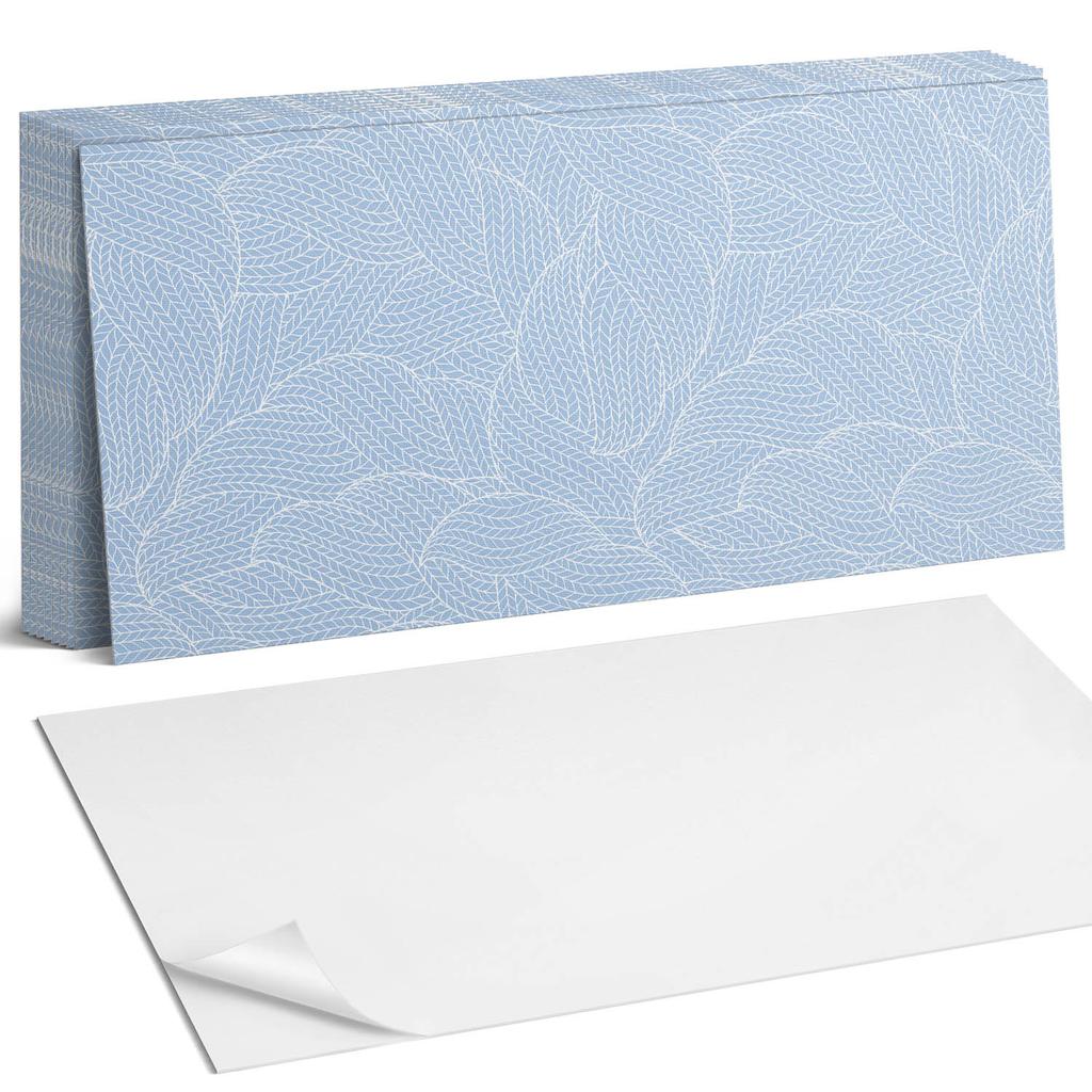 Kafelki Samoprzylepne Winylowe Z Nadrukiem Wzór Liści W Falach 10X40X20 Cm