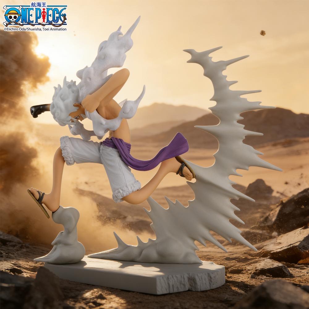 1 шт. Официальная фигурка One Piece Луффи Форма 5 Ника - Коллекционный Декоративный Орнамент, Идеальный Подарок на Дни Рождения и Праздники.
