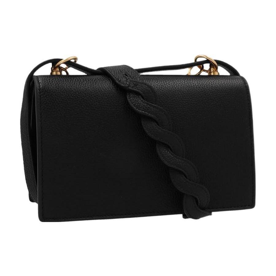 Tory Burch TB Miller Spring Summer Leather Flap Crossbody Shoulder Bag Small Women bags Black Black-Gold 88208-001
