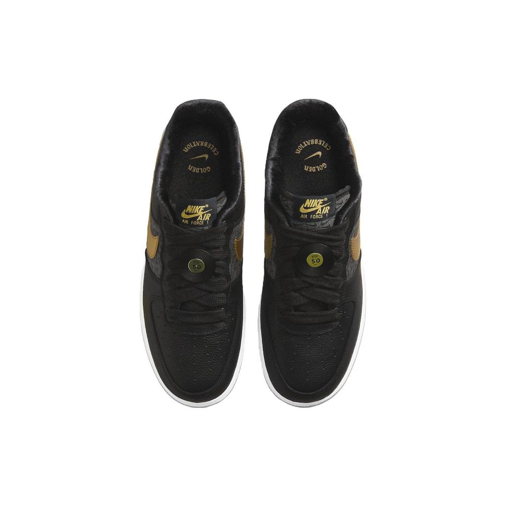 Nike Air Force 1 Low Premium Bronx Origins — мужские кроссовки к 50-летию, черный металлик-золото-белый FN6835-010