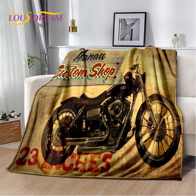 Мягкое плюшевое одеяло с черепом в стиле ретро, ​​фланелевое одеяло для гостиной, спальни, кровати, дивана, чехол для пикника