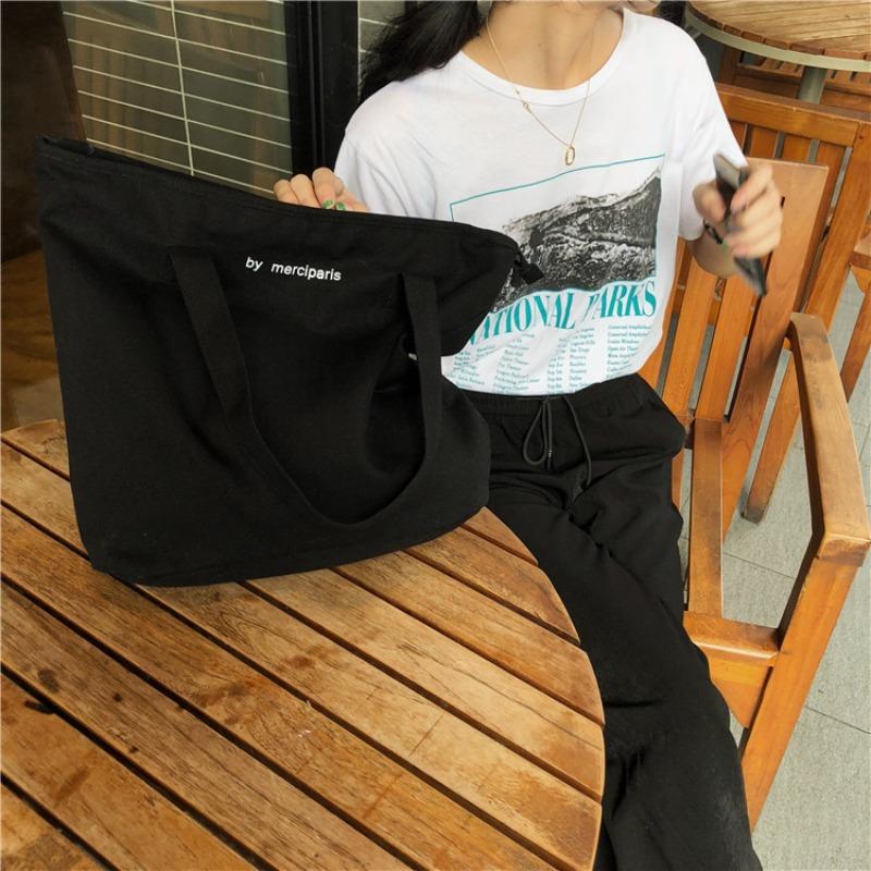 Женская холщовая сумка тканевая сумка простая тканевая сумка холщовая сумка через плечо улззанг ручная сумка