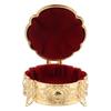 Metal Jewelry Box Innovative Light Luxury Shell Flower Round Trinket Storage Box for Ring Earring