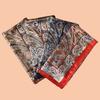 New Women's 91CM Satin Paisley Pattern Printed Square Scarf with Sunscreen Bag Head Silk Scarf Wholesale