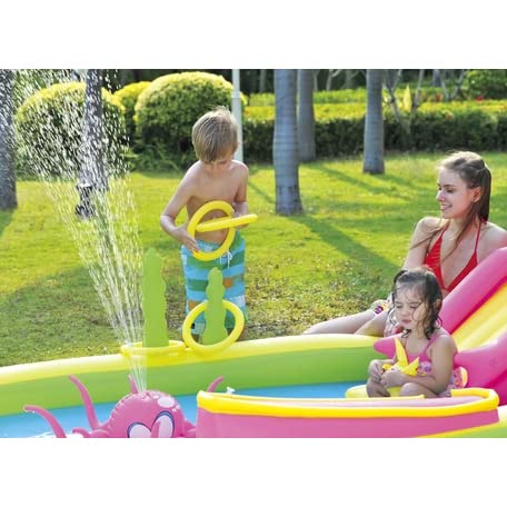 Бассейн JILONG Морские животные, 298 x 165 x 55см (раздутый размер), JL-688048, GR/YL/PK, Большой